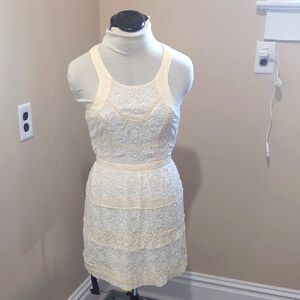 American Eagle Outfitters cream lace dress, size 0